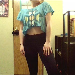 Blue crop top